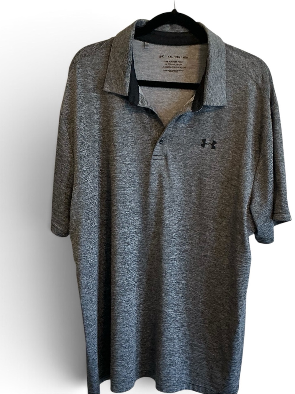 Under Armour Men’s The Playoff Polo Heather Gray Performance Size XXL